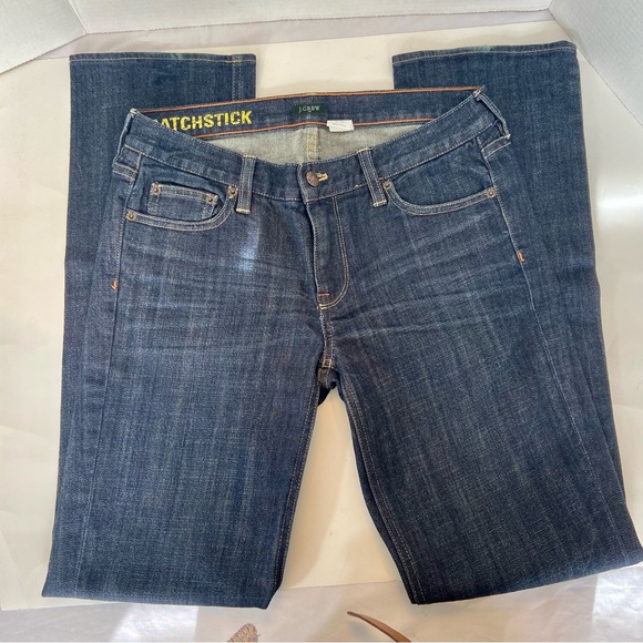 J. Crew Matchstick Dark Wash Jeans Straight Leg Style 80280 Size 30 - Picture 2 of 8